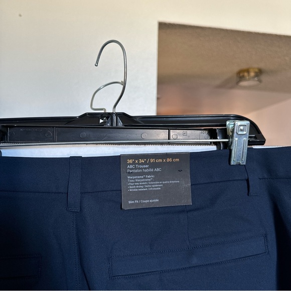 lululemon Men’s ABC Slim-Fit Trouser 34”L *Warpstreme, Waist 36” True Navy NWT - Picture 6 of 8